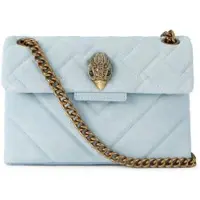 Kurt Geiger para mujer. 5017382219 Bolso de hombro Mini Kensington de ante turquesa (OSFA), Azul, Casual, outlet 2026.
