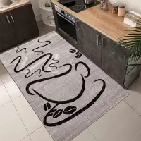 OEM Alfombra moderna gris color cappuccino, 160 x 220 cm