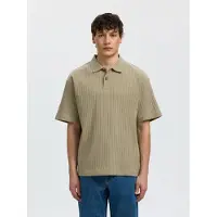 Selected Corte Relajado, Acanalado Polo Hombres Gris S