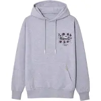 Pas De Monaco Sudadera 'WILDFLOWER' gris / negro