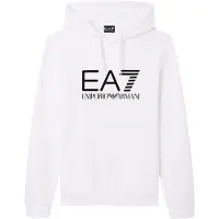 EA7 para hombre. 7M001413_AF22266 Sudadera con capucha Core Identity blanco (3XL), Casual, Algodón, Manga larga, outlet 2026.