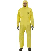 Ansell Traje de protección desechable AlphaTec 2300, protección contra productos químicos, color amarillo, talla S