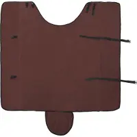 vidaXL Manta para caballos, color marrón oscuro, 135 cm, de poliéster y forro polar