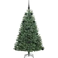vidaXL Árbol de Navidad artificial plegable, color verde, 150 cm