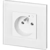 ORNO Enchufe inteligente Wi-Fi individual, empotrado, color blanco, modelo OR-SH-17205/W