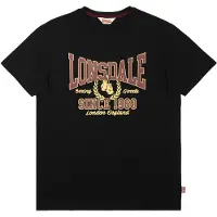 Lonsdale Camiseta 'Cliffe' amarillo claro / lila moteado / negro