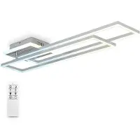 B.K.Licht Lámpara de techo LED, marco ajustable, con control de temperatura de color (CCT), regulable, con temporizador y luz nocturna, 40W, aluminio