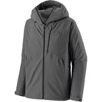 Patagonia - Ropa de senderismo - M's Granite Crest Rain Jkt Forge Grey w/Black - Talla L - Gris