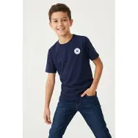 Converse Camiseta azul / rojo / negro / blanco