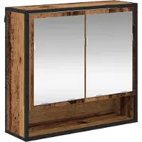 vidaXL Juego de muebles de baño, 4 piezas, madera reciclada, 80 x 33 x 60 cm