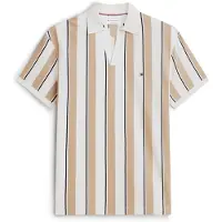 Tommy Hilfiger Camiseta 'Relaxed Fit Stripe Crepe' camelo / marfil / negro