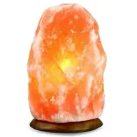 WAGNER LIFE Lámpara de sal Rock con base, 1,5-2 kg, ámbar
