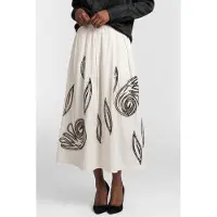 And Other Stories & Other Stories Win Embroidery White Talla: 32 | Faldas Midi Outlet | Mujer | Blanco