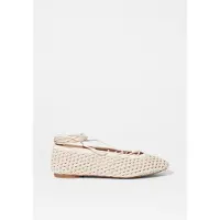 And Other Stories & Other Stories Sebbe Lace Up Ballerina White Talla: 40 | Bailarinas Outlet | Mujer | Blanco