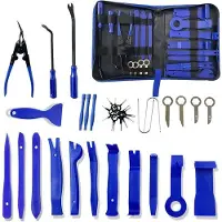 Markenlos Kit de desmontaje de automóviles, juego de 36 piezas para revestimientos interiores de automóviles, removedor de adhesivos, kit de reparación para el interior del vehículo