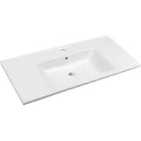 Hak Aqualine ZUNO 100, lavabo de cerámica, 100x45 cm, blanco