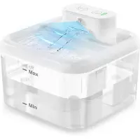 OEM Grifo para gatos, de 2 litros, alimentado por batería, con sensor de movimiento, muy silencioso, ideal para areneros de gatos, grifo para mascotas, color blanco
