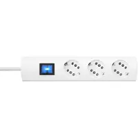 Kopp 234002010, 5 metros, Interior, IP20, Blanco, Termoplástico, 6 enchufes