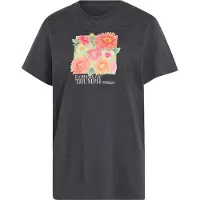 Adidas Camiseta funcional 'FLORAL LOOSE GRAPHIC T-SHIRT' antracita / menta / naranja / rosa