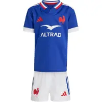 Adidas adidasMiniequipación con camiseta y pantalón corto de rugby Francia Réplica 122 Semi Lucid Blue Niño