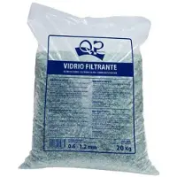 Productos Qp Filterglas 20 kg, 0.6-1.2 mm, transparente. Transparente. Talla única