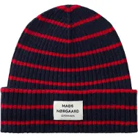 MADS NORGAARD COPENHAGEN Gorra 'Yota Anju' azul oscuro / rojo fuego / blanco