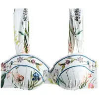 Next Top de bikini verde oscuro / blanco