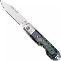 QSP Knife Moray QS171-B, Limited Edition, Satin Vanax, Ocean Blue Raffir Calceon navaja