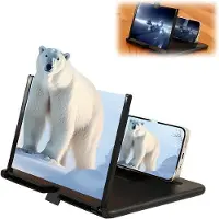 OEM Pantalla de proyección 3D HD para teléfonos inteligentes, ideal para películas, videos y juegos, con base plegable, de color , de 10 pulgadas.