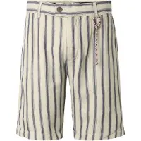 INDICODE JEANS Pantalón chino 'Monet' ecru / navy