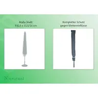 OEM Cubierta parasol, diámetro de 2 a 4 metros, impermeable y resistente a la intemperie, 192 x 33 cm, poliéster 420D, color antracita