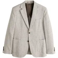Next Chaqueta saco 'N. Premium' gris / gris oscuro / offwhite