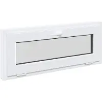 vidaXL Ventana para sótano RISOR, 110 x 40 cm, PVC y vidrio