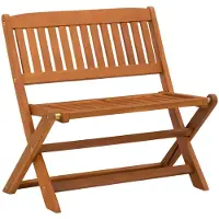 vidaXL Banco infantil de 1 plaza, 61 x 38 x 57 cm, fabricado en madera de eucalipto maciza