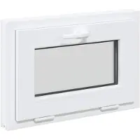 vidaXL Ventana para sótano RISOR, 60 x 40 cm, PVC y vidrio
