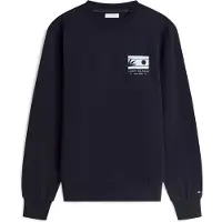 Tommy Hilfiger Sudadera 'Logo Graphic French' navy / blanco