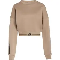 Adidas adidasSudadera corta de cuello redondo Hyperglam 3 Stripes M Chalky Brown Mujer