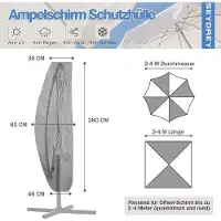 OEM Cubierta parasol de PVC, 280 x 30 cm, color