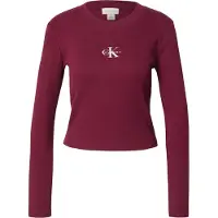 Calvin Klein Ls Monologo Baby Tee Berry Glaze Talla: S | Manga Larga Outlet | Mujer