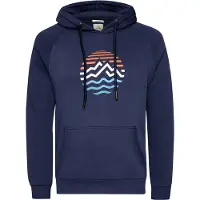 GreenBomb - Mountain Stripes Trek Hoodie - Sudadera size S, azul