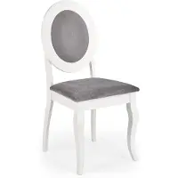 Halmar - Silla de comedor estilo Barroco - blanca / gris