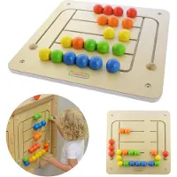 Masterkidz Tablero Educativo de Pared Laberinto Cuentas Montessori