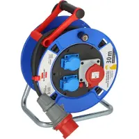 Brennenstuhl 1182720010, 30 metros, para exteriores, ajustable, IP44, plástico, color negro, azul, gris, rojo