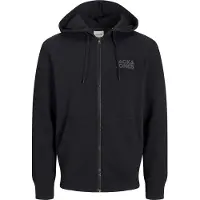 Jack & Jones Sudadera con cremallera gris / negro