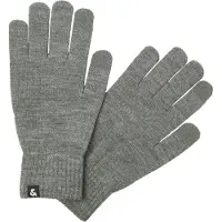 Jack & Jones Guantes con dedos 'Barry' gris oscuro / negro / blanco