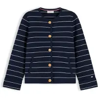 Tommy Hilfiger Cárdigan crema / azul oscuro