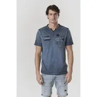 KOROSHI Camiseta marino / azul denim / azul pastel / rojo vino
