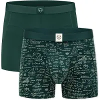 Adam Calzoncillo boxer 'Green Maths' beige / verde oscuro