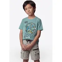 KOROSHI Camiseta amarillo / menta / negro / blanco
