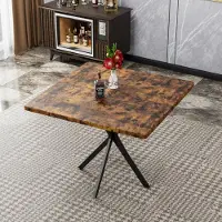 Great han Mesa cuadrada de estilo mid-century modern, ideal para comedor, para 4-6 personas. Mesa auxiliar compacta, perfecta para comedor y oficina. Mesa de diseño